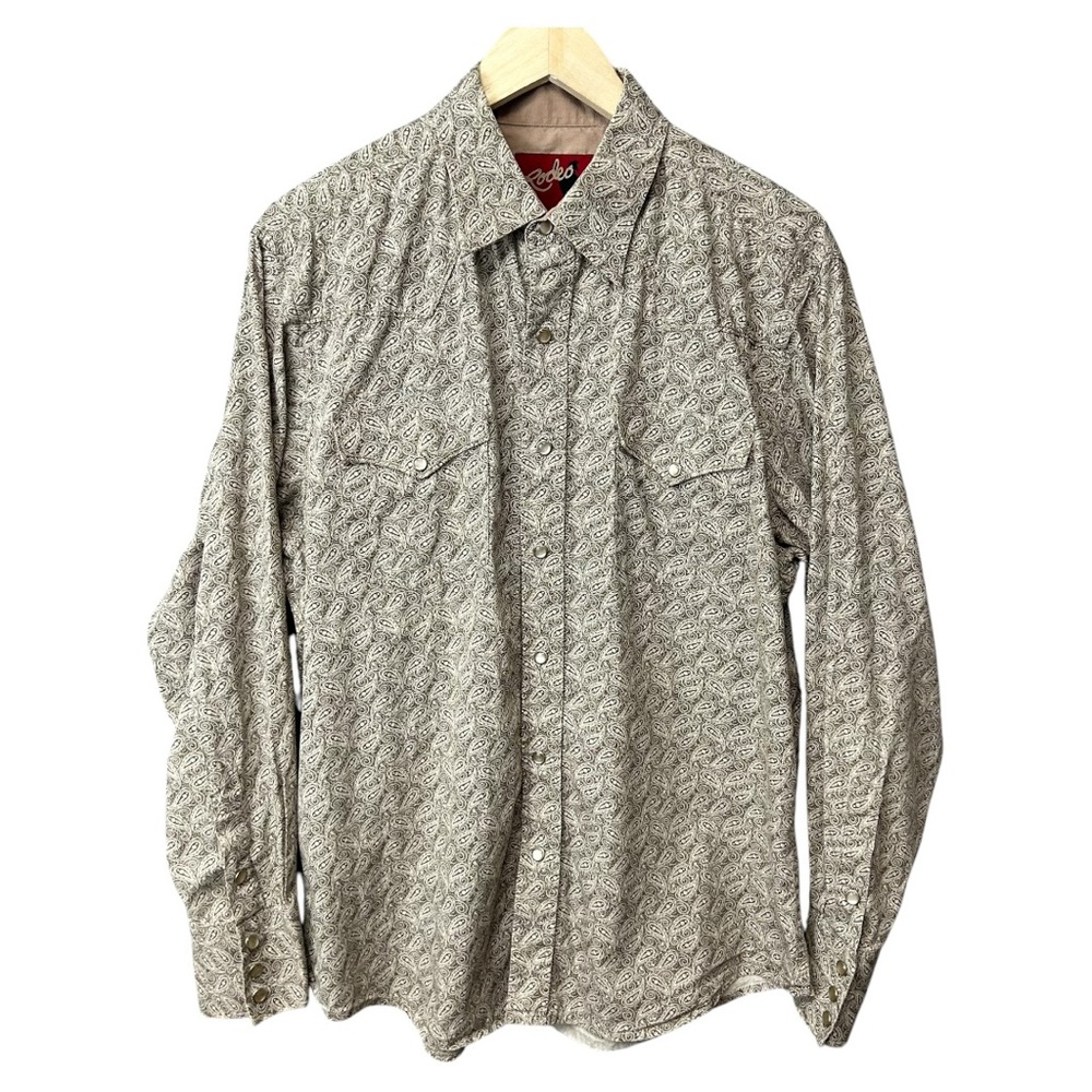 Rodeo Clothing Co. Paisley Long Sleeve Pearl Snap Button Down Western Size Large